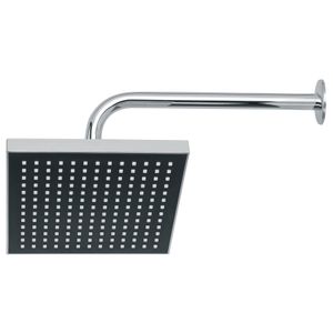 Regadera cuadrada ABS 8" acabado cromo con brazo - FOSET
