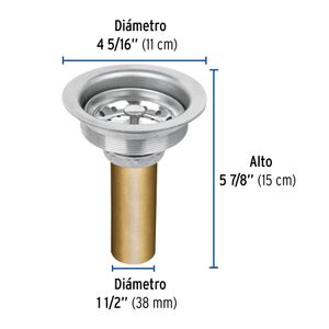 Contracanasta 3-1/2" de acero inoxidable con tubo de latón - FOSET