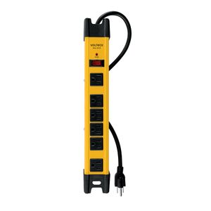 Multicontacto 14 AWG industrial supresor de picos 6 entradas - VOLTECK