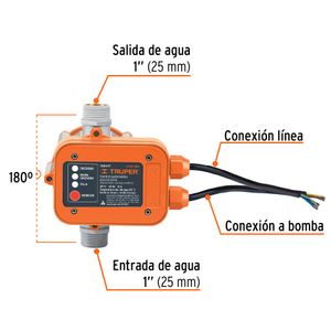 Control automático de presión de bombas para agua, 180° - TRUPER