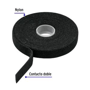 Rollo de 10 m de cinta reusable de contacto doble - VOLTECK