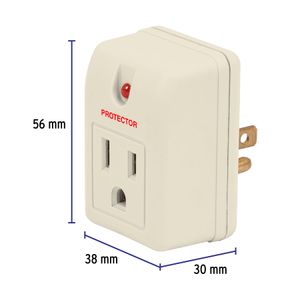 Adaptador con supresor de picos 270 joules - VOLTECK