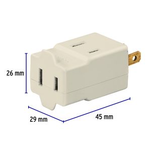 Multicontacto triple, tipo cubo - VOLTECK