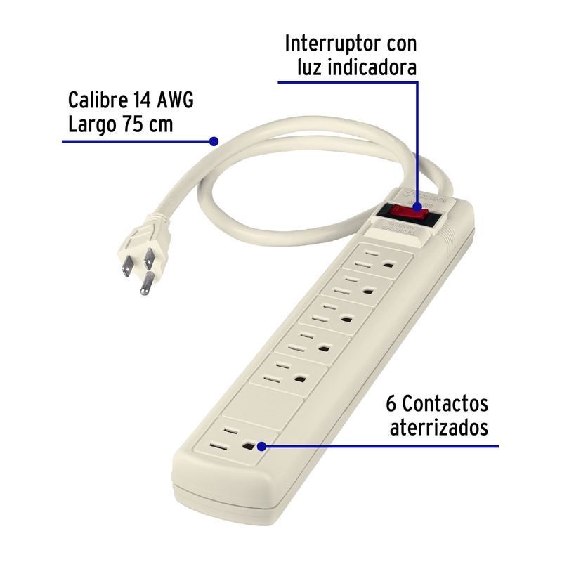 Multicontacto-14-AWG-6-entradas-supresor-de-picos-450-joules