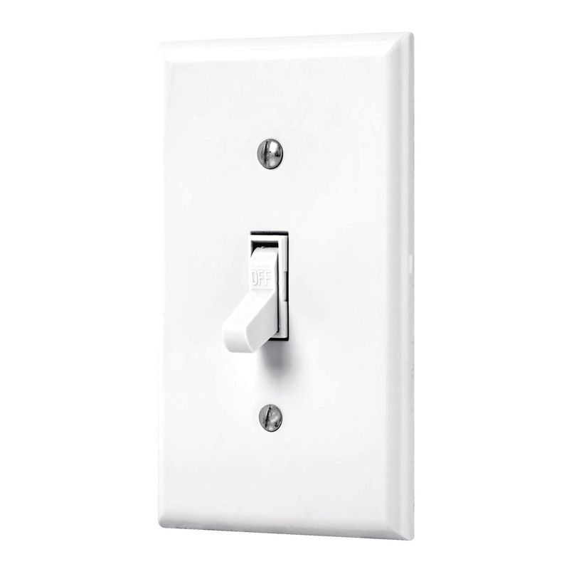 Placa-armada-interruptor-sencillo-linea-Standard-marfil