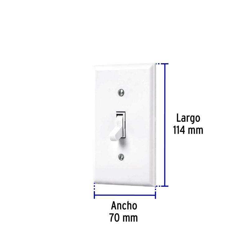 Placa-armada-interruptor-sencillo-linea-Standard-marfil