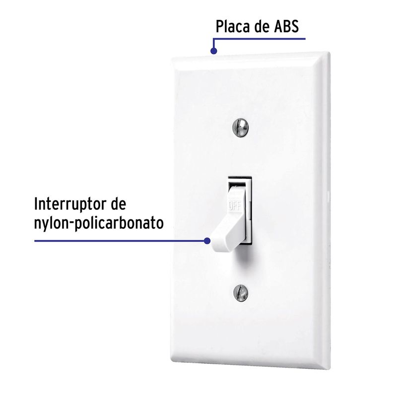 Placa-armada-interruptor-sencillo-linea-Standard-marfil