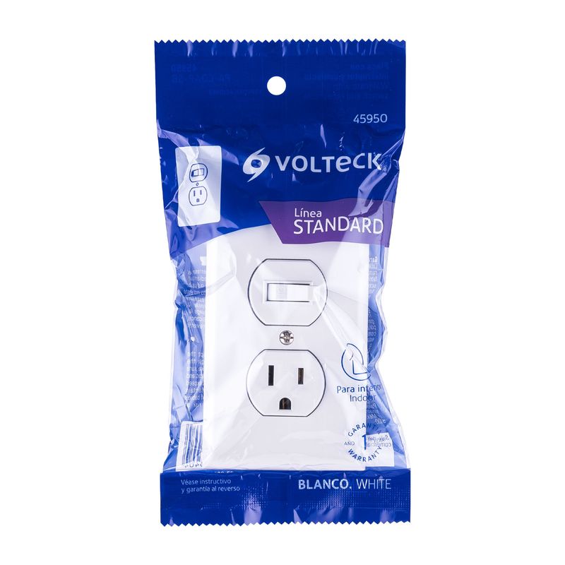 Placa-armada-interruptor-y-contacto-linea-Standard-marfil
