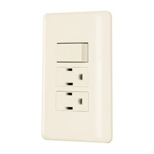 Placa armada interruptor y 2 contactos - VOLTECK