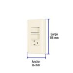 Placa-armada-2-interruptores-y-contacto-marfil