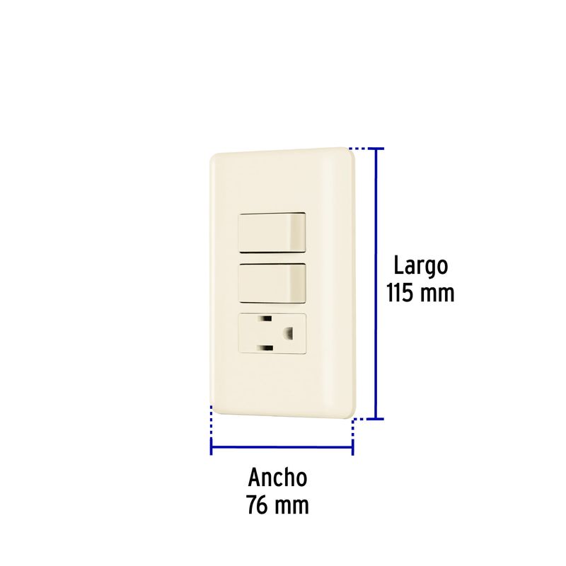 Placa-armada-2-interruptores-y-contacto-marfil