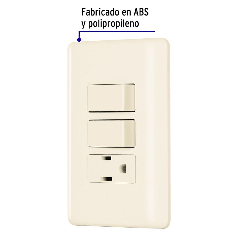 Placa-armada-2-interruptores-y-contacto-marfil