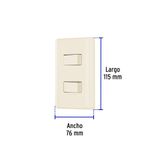 Placa-armada-2-interruptores-marfil