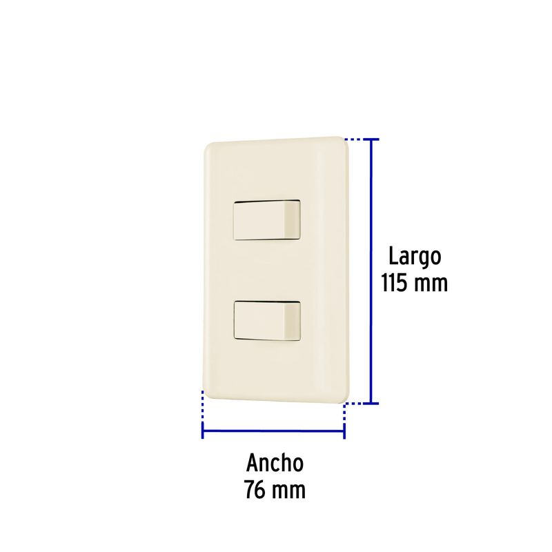 Placa-armada-2-interruptores-marfil