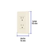 Contacto-duplex-aterrizado-marfil-Basic