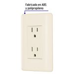 Contacto-duplex-aterrizado-marfil-Basic