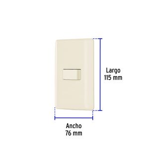 Placa armada 1 interruptor sencillo, marfil - VOLTECK
