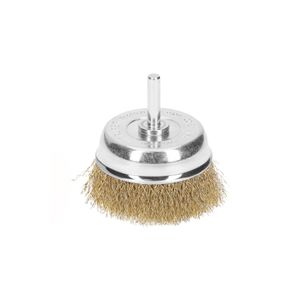 Carda de copa 2-3/4" alambre grueso para taladro - TRUPER