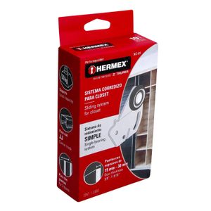 Sistema corredizo para riel superior de clóset - HERMEX