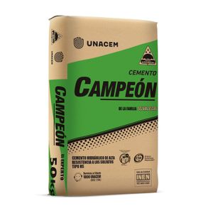 Cemento Campeón, hidráulico de alta resistencia a los sulfatos tipo HS de 50 kg - CAMPEÓN ANTIHUMEDAD