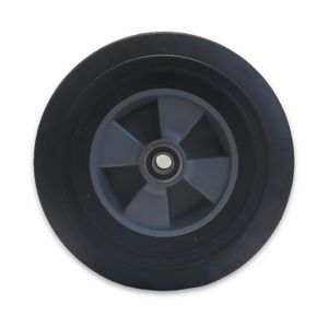 Rueda de caucho vulcanizado de 10" para coche industrial Soporta: 120 kg. - INDIMA