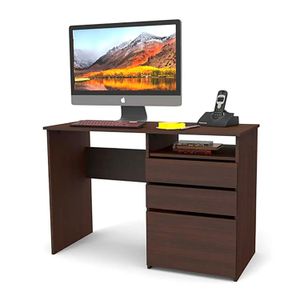 Escritorio Tres Cajones Wengue 74X110X48 - MUEBLE FACIL
