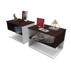 Juego D/Mesas D/Noche Pekin Wengue - MUEBLE FACIL