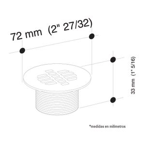 Rejilla Inox P/Ducha 1-1/2"F.V. - FV
