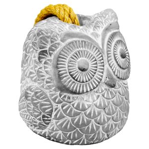 Adorno para jardín de "Búho" gris hecho de cemento. - K HOME
