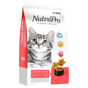 Alimento Premium Nutra Pro para gatos / gatitos de hasta 7 años, 2 kg. - NUTRA PRO