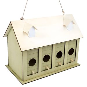 Comedero para aves tipo casita con 4 secciones. - KOOPMAN
