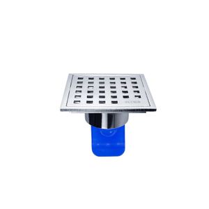 Rejilla cuadrada antiolores de acero inoxidable AISI 304 de 1,5 mm para tuberías de 50 mm. - YETKA