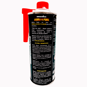 Aditivo para gasolina AURUM para autos de alto performance ALTA GAMA 400 ml. - QUALCO