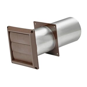 Ducto liso de 4" con rejilla de ventilación de abertura/cierre automático para secadora de ropa. - LAMBRO