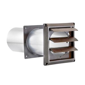 Ducto liso de 4" con rejilla de ventilación de abertura/cierre automático para secadora de ropa. - LAMBRO