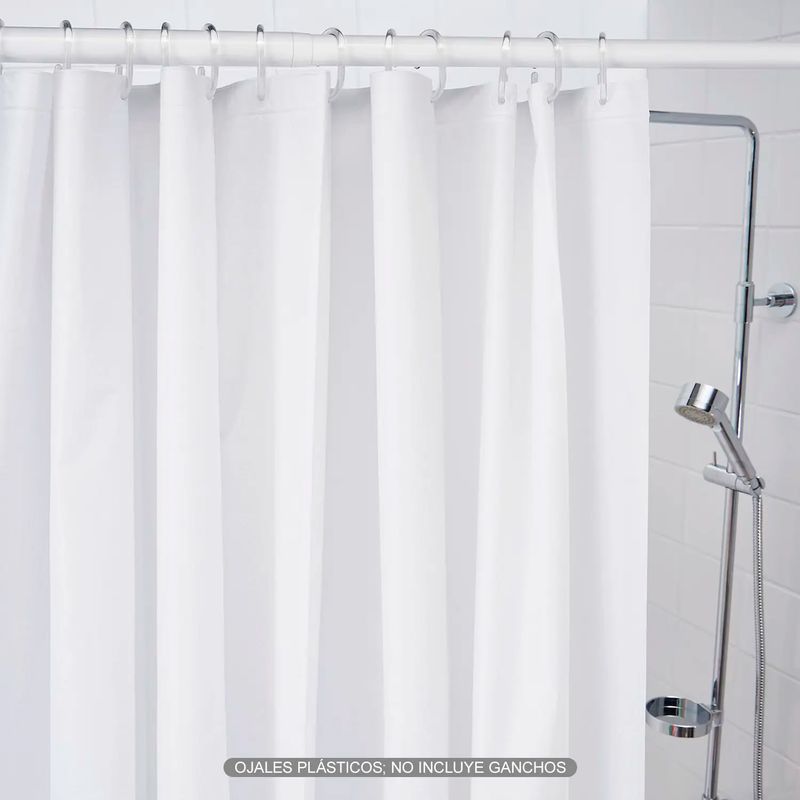 Cortina-de-baño-plastica-de-178-x-183-cm-sencilla--ligera-resistente-al-moho-libre-de-cloro.-Incluye-12-ojales.
