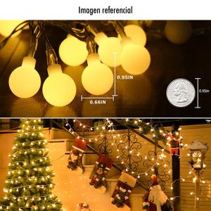 Guirnalda LED con 20 focos de iluminación cálida estilo navideño a pilas. - BLITZ