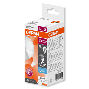 Foco LED CLASSIC SENSOR de 9W con luz blanca de 806 lm y base E27. - LEDVANCE