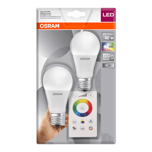 Foco LED CLASSIC COLORS RGBW de 7,5W Atenuable 2EA 1/R.B con Control Remoto. - LEDVANCE