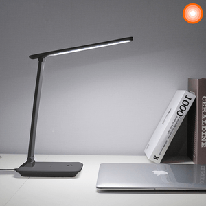 Lámpara de escritorio DESKLUM Negra de 3W USB con luz blanca - amarilla dimerizables y cabezal flexible. - LEDVANCE