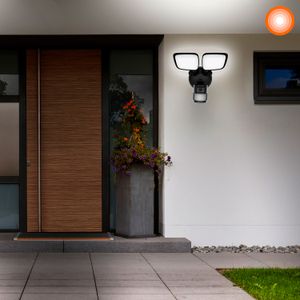 Cámara de vigilancia SECURITY LIGHT Smart WiFi de 22W con 2 reflectores LED de luz blanca de 1600 lm. - LEDVANCE