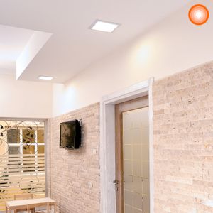 Panel SLIM DOWNLIGHT cuadrado para empotrar de 24W con luz blanca neutra de 1800 lm. - LEDVANCE
