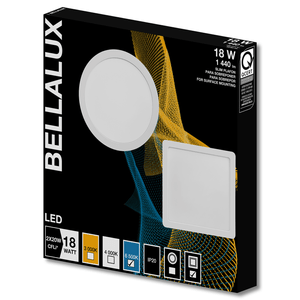 Panel SLIM PLAFON cuadrado para sobreponer de 18W con luz blanca de 1440 lm. - BELLALUX