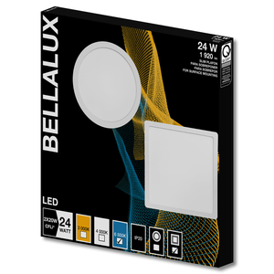 Panel SLIM PLAFON cuadrado para sobreponer de 24W con luz blanca de 1920 lm. - BELLALUX