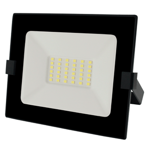 Reflector LED FLOODLIGHT Negro de 30W con luz blanca de 2700 lm. - BELLALUX