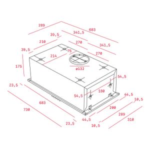 Campana extractora PENINSULA de Integración GFH73 con motor de doble turbina de 73 cm. - TEKA