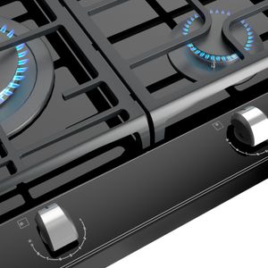 Cocina encimera Cristal Gas GZC 95320 XBB de 5 zonas con función ExactFlame en 900 mm. - TEKA