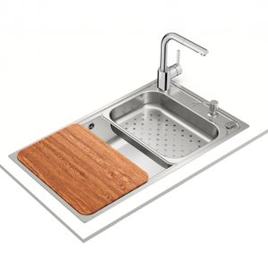 Fregadero BAHIA PLUS 1C de acero inoxidable para empotrar de 1 cubeta de 500 x 860 mm. - TEKA
