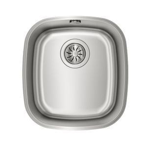 Fregadero Bajo Tope BE 1C de acero inoxidable para encimera de 1 cubeta de 395 x 365 mm. - TEKA