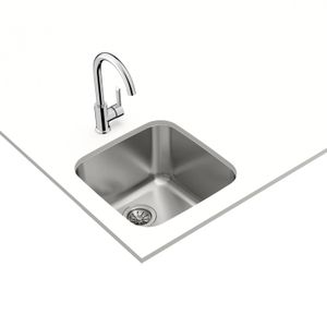 Fregadero Bajo Tope BE 1C de acero inoxidable para encimera de 1 cubeta de 435 x 435 mm. - TEKA